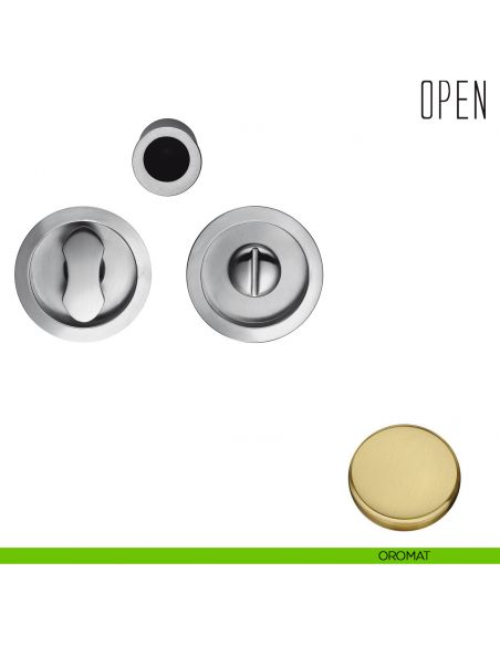 Maniglia per porta scorrevole Open Colombo Design con nottolino senza serratura oromat