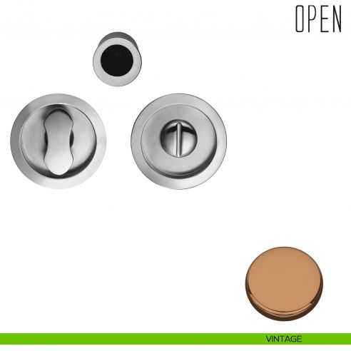 Maniglia per porta scorrevole Open Colombo Design con nottolino senza serratura vintage