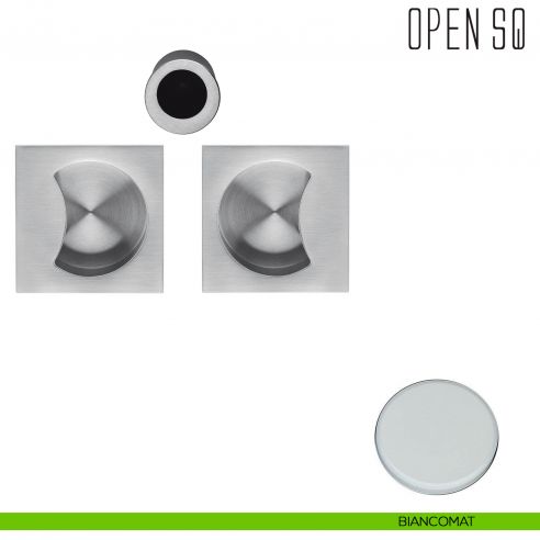 Maniglia per porta scorrevole Open SQ Colombo Design senza serratura biancomat