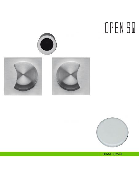 Maniglia per porta scorrevole Open SQ Colombo Design senza serratura biancomat