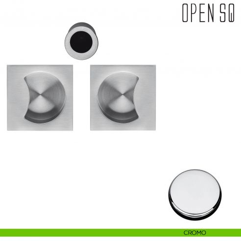 Maniglia per porta scorrevole Open SQ Colombo Design senza serratura cromo