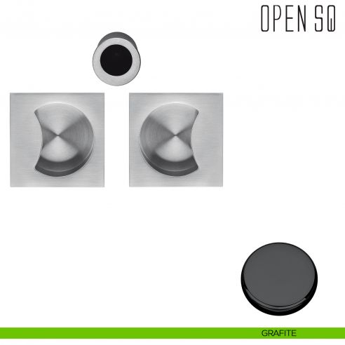 Maniglia per porta scorrevole Open SQ Colombo Design senza serratura grafite