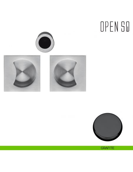 Maniglia per porta scorrevole Open SQ Colombo Design senza serratura grafite