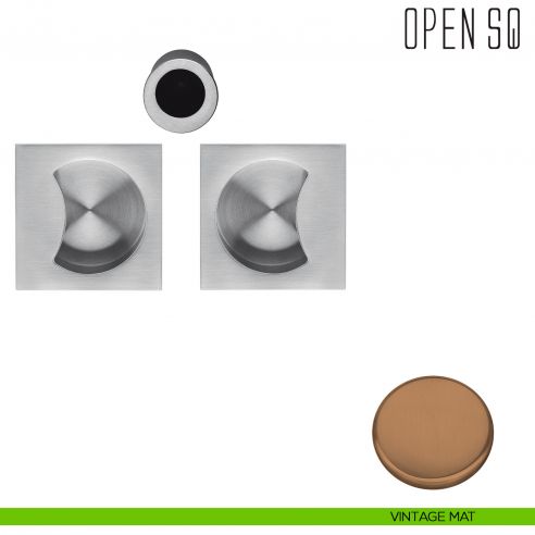 Maniglia per porta scorrevole Open SQ Colombo Design senza serratura vintage mat