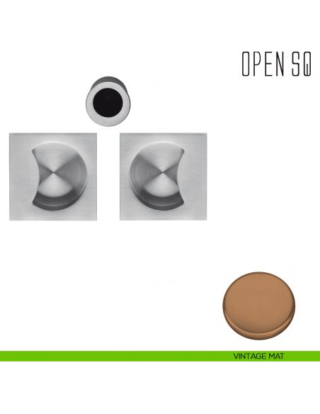 Maniglia per porta scorrevole Open SQ Colombo Design senza serratura vintage mat