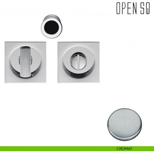 Maniglia per porta scorrevole Open SQ Colombo Design con nottolino senza serratura cromat