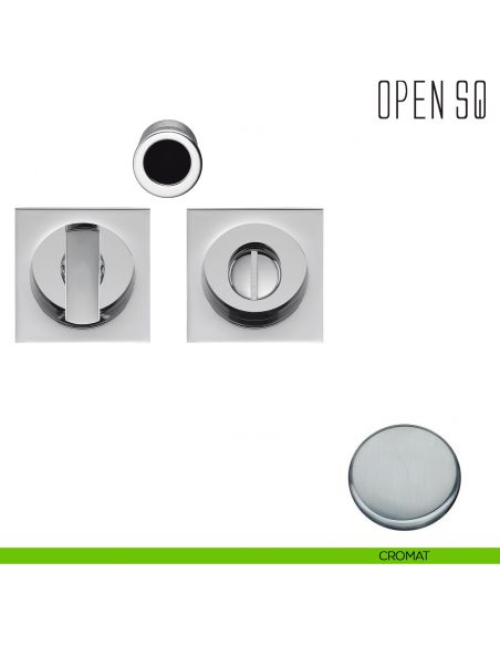 Maniglia per porta scorrevole Open SQ Colombo Design con nottolino senza serratura cromat