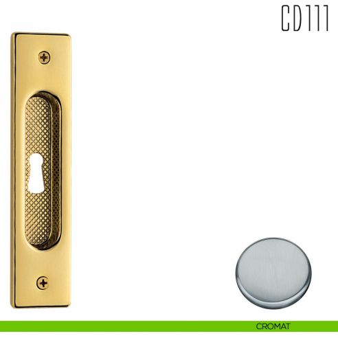 Maniglia per porta scorrevole CD111 CF Colombo Design con foro chiave cromo