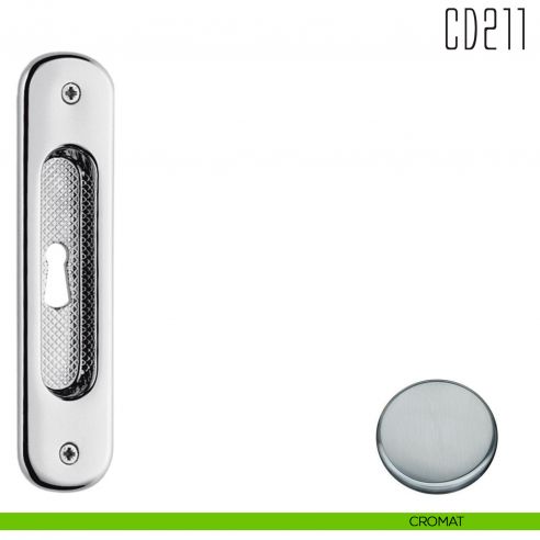 Maniglia per porta scorrevole CD211 CF Colombo Design con foro chiave cromat