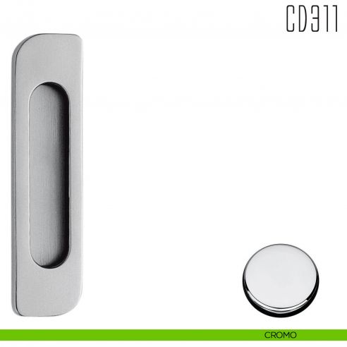 Maniglia per porta scorrevole CD311 Colombo Design senza foro chiave cromo