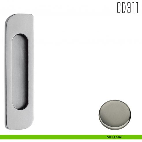 Maniglia per porta scorrevole CD311 Colombo Design senza foro chiave nikelmat