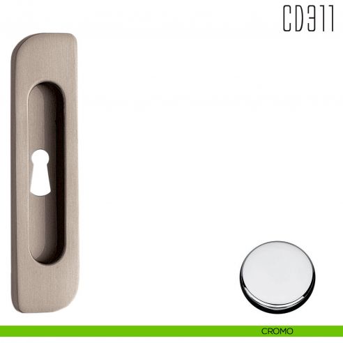 Maniglia per porta scorrevole CD311 CF Colombo Design con foro chiave cromo