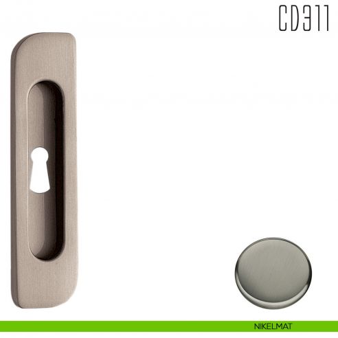 Maniglia per porta scorrevole CD311 CF Colombo Design con foro chiave nikelmat