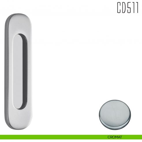 Maniglia per porta scorrevole CD511 Colombo Design senza foro chiave cromat