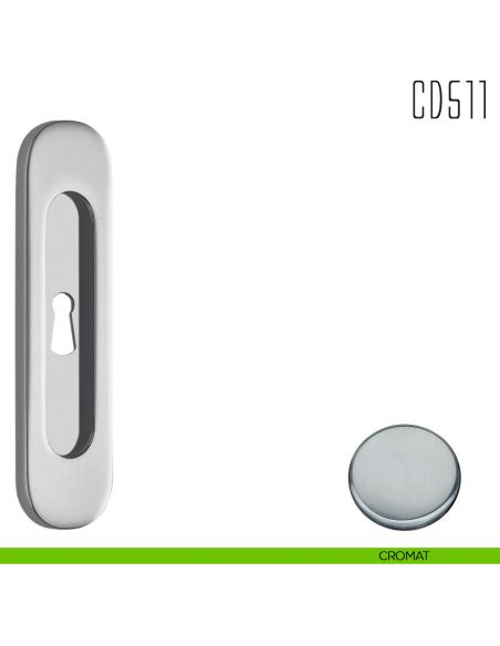Maniglia per porta scorrevole CD511 CF Colombo Design con foro chiave cromat