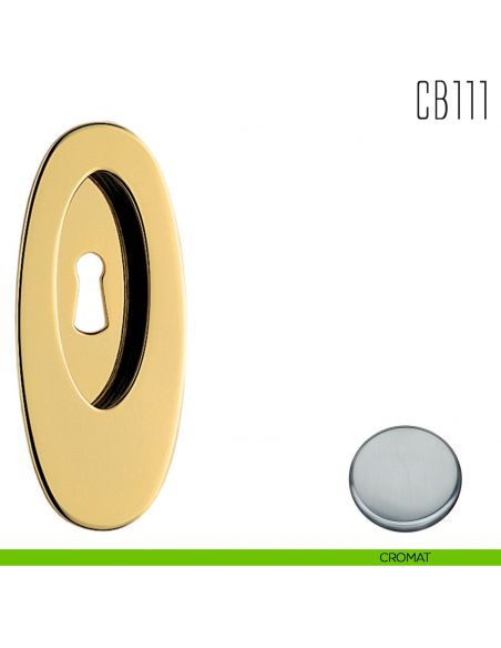 Maniglia per porta scorrevole CB111 CF Colombo Design con foro chiave cromat