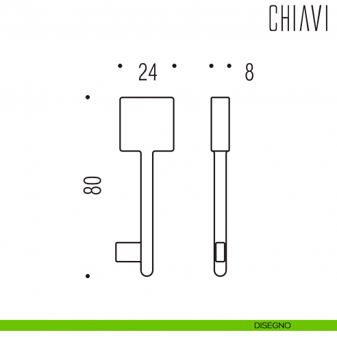 Chiave per porta interna LC24 Colombo Design disegno