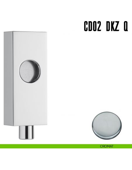 Dispositivo con sistema di bloccaggio a pulsante quadrato CD02 DKZ/Q Colombo Design cromat