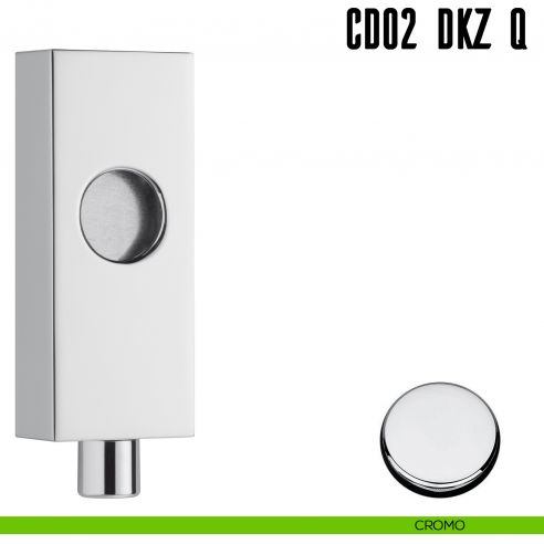 Dispositivo con sistema di bloccaggio a pulsante quadrato CD02 DKZ/Q Colombo Design cromo