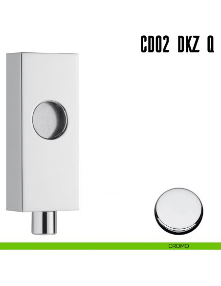 Dispositivo con sistema di bloccaggio a pulsante quadrato CD02 DKZ/Q Colombo Design cromo