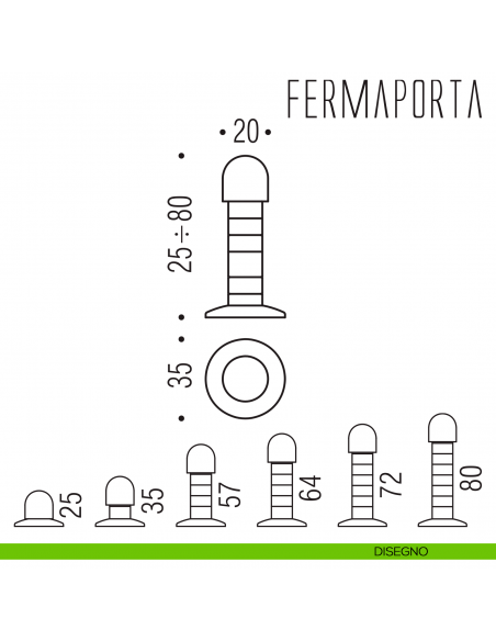 Fermaporta CD312 Colombo Design disegno