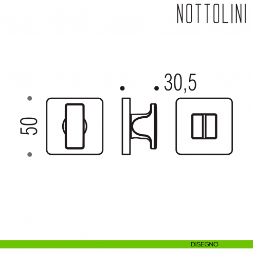 Nottolino per porta Colombo Design BT19 BZG disegno