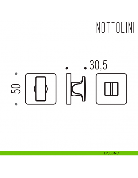 Nottolino per porta Colombo Design BT19 BZG disegno