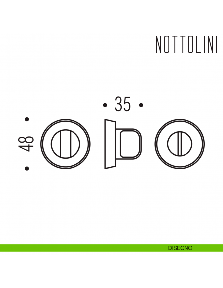 Nottolino per porta Colombo Design CD39 BZG disegno