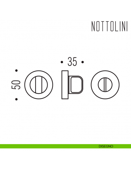 Nottolino per porta Colombo Design CD49 BZG disegno