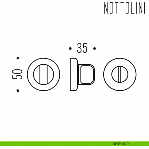 Nottolino per porta Colombo Design CD69 BZG G disegno