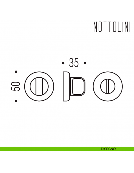 Nottolino per porta Colombo Design CD69 BZG G disegno