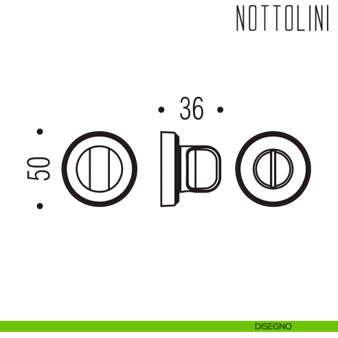 Nottolino per porta Colombo Design CD79 BZG disegno