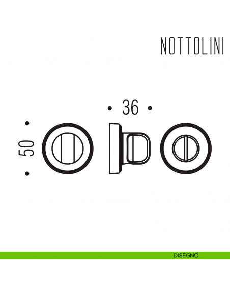 Nottolino per porta Colombo Design CD79 BZG disegno