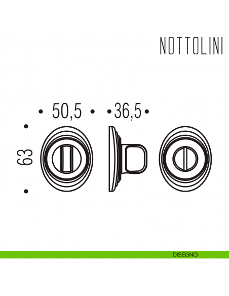 Nottolino per porta Colombo Design DB19 BZG disegno