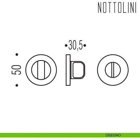 Nottolino per porta Colombo Design FF19 BZG disegno