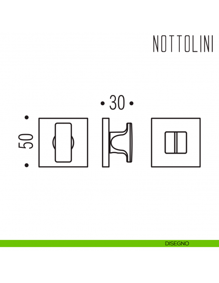 Nottolino per porta Colombo Design FF29 BZG disegno