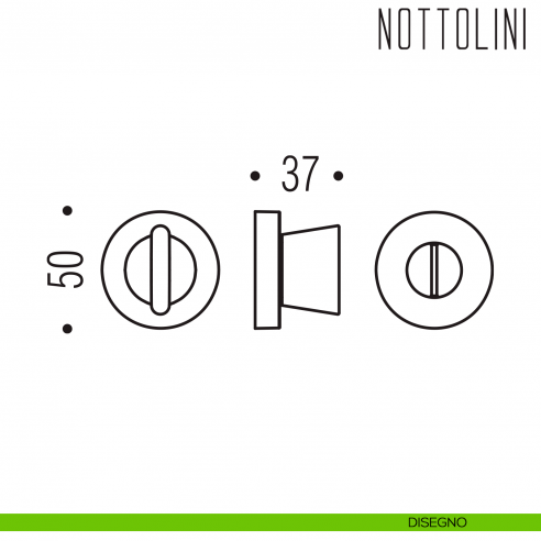 Nottolino per porta Colombo Design JP19 BZG disegno