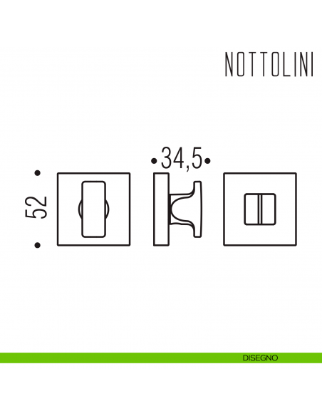 Nottolino per porta Colombo Design MM29 BZG disegno