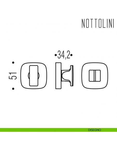 Nottolino per porta Colombo Design MR29 BZG disegno