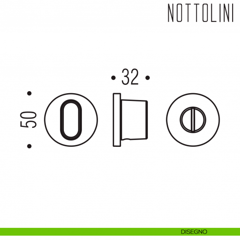 Nottolino per porta Colombo Design SE19 BZG disegno