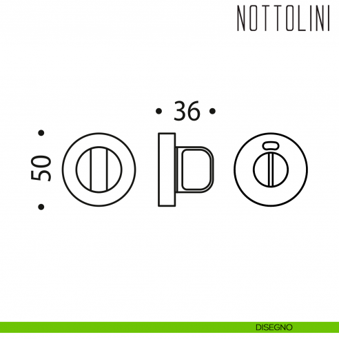 Nottolino per porta Colombo Design CD69 BZG H libero/occupato disegno