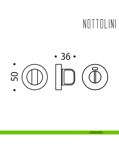 Nottolino per porta Colombo Design CD69 BZG H libero/occupato disegno