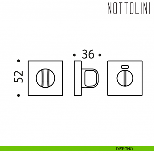 Nottolino per porta Colombo Design MM19 BZG H libero/occupato disegno