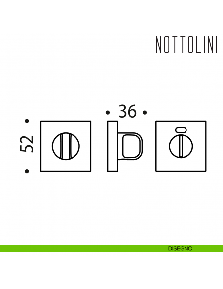 Nottolino per porta Colombo Design MM19 BZG H libero/occupato disegno