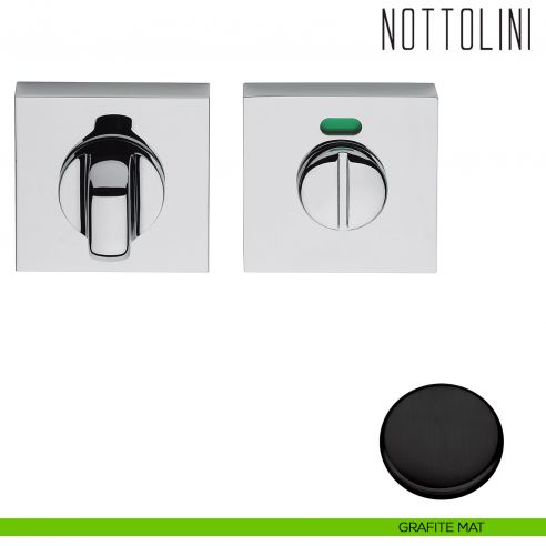Nottolino per porta Colombo Design MM19 BZG H libero/occupato grafite mat