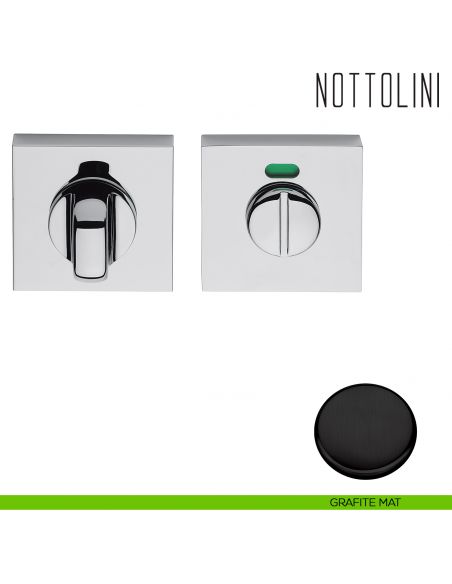 Nottolino per porta Colombo Design MM19 BZG H libero/occupato grafite mat