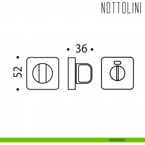Nottolino per porta Colombo Design PT19 BZG H libero/occupato disegno