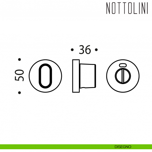 Nottolino per porta Colombo Design SE19 BZG H libero/occupato disegno