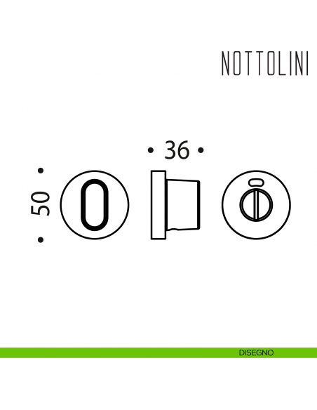 Nottolino per porta Colombo Design SE19 BZG H libero/occupato disegno