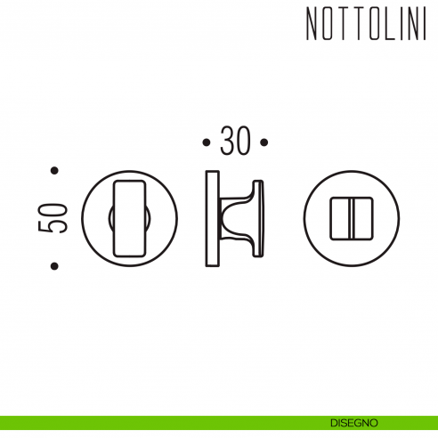 Nottolino per porta Colombo Design MF19 BZG disegno